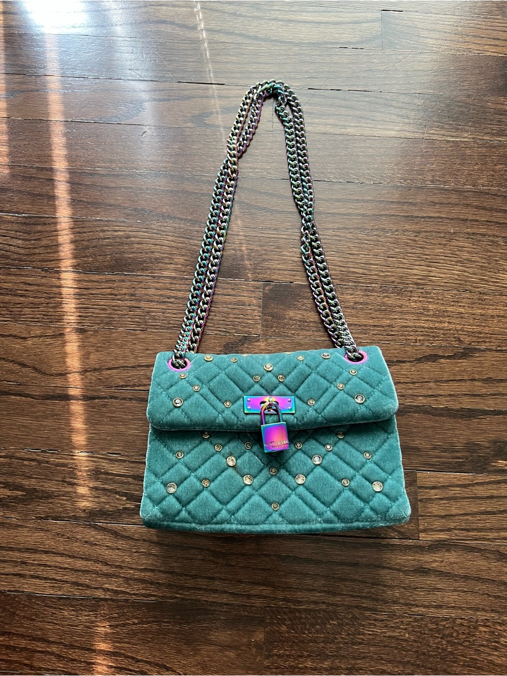 Kurt Geiger Velvet Chain Bag